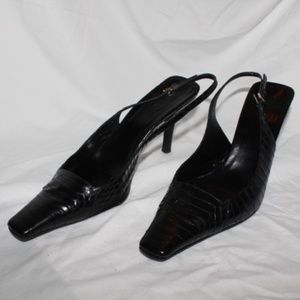 Gucci square toe heels